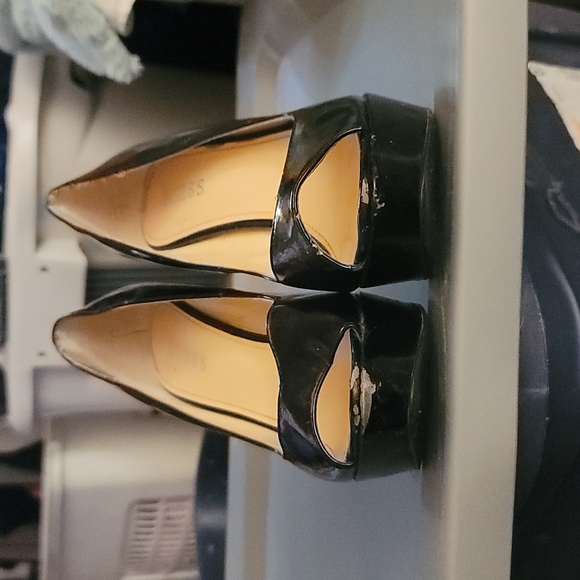 Used Guess Women's Cacei Peep Toe Platform Pump Stiletto Heels in black sz 8.5M - Picture 4 of 8